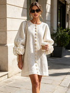 Women's Puff Sleeve Mini Dress | Winnifred_4