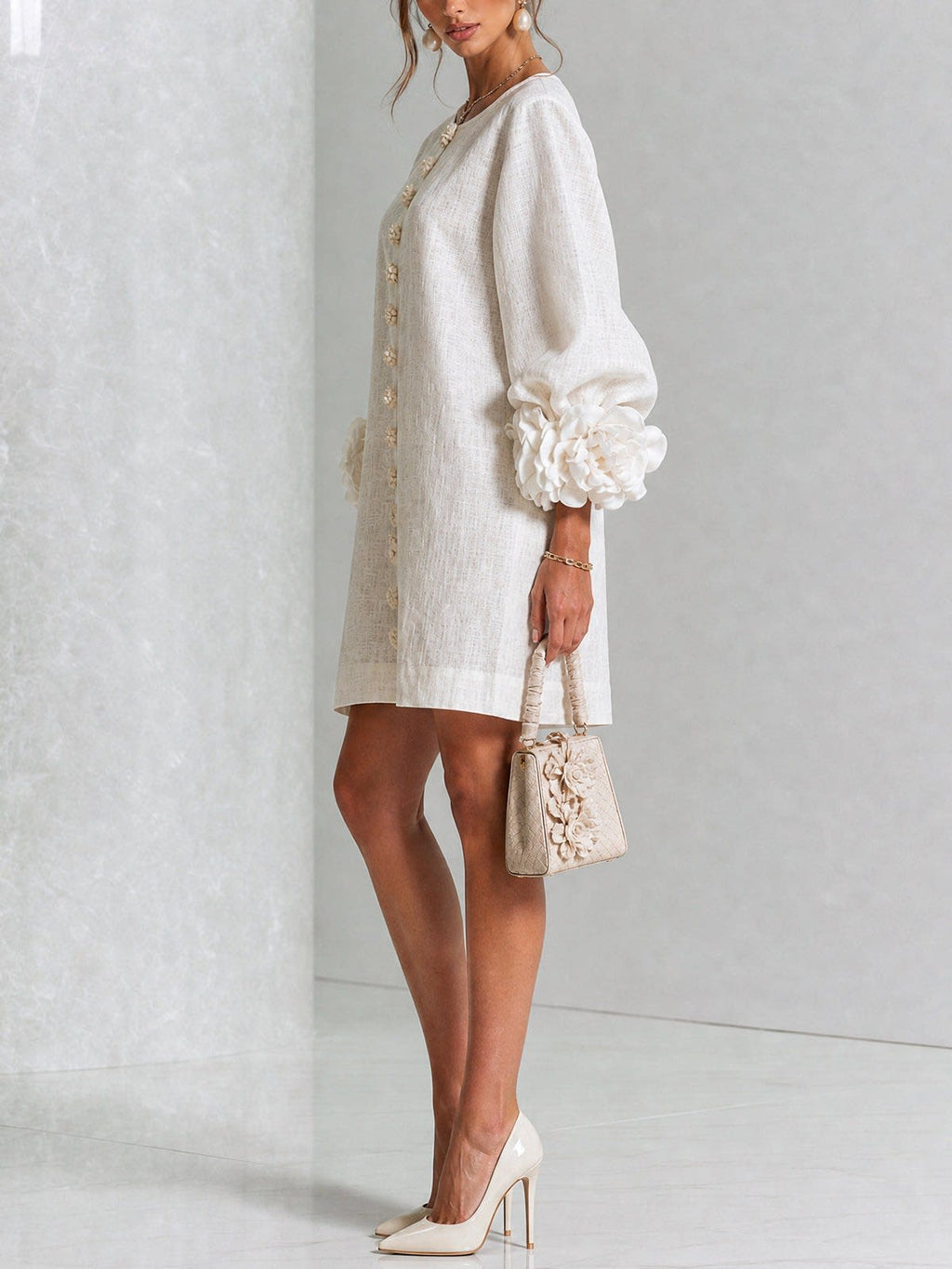 Women's Puff Sleeve Mini Dress | Winnifred_5