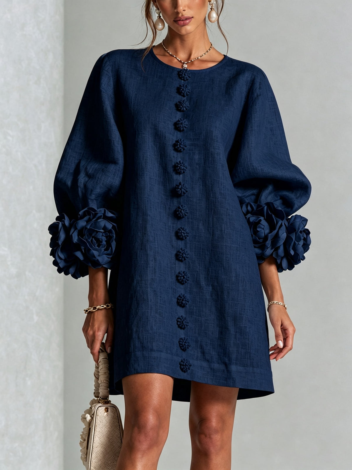 Women's Puff Sleeve Mini Dress | Winnifred_9