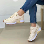 Women's Lace Up Wedge Sneakers | Florence_4
