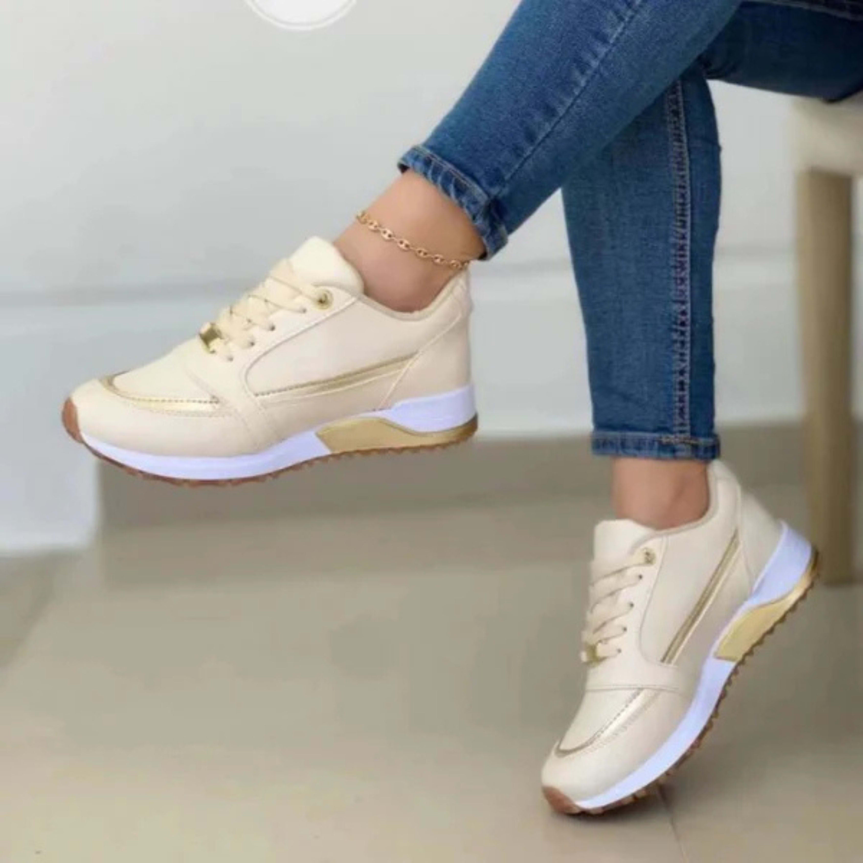 Women's Lace Up Wedge Sneakers | Florence_4