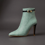 Isabelle Houndstooth Ankle Boots
