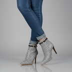 Isabelle Houndstooth Ankle Boots