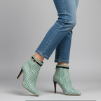 Isabelle Houndstooth Ankle Boots