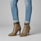 Isabelle Houndstooth Ankle Boots