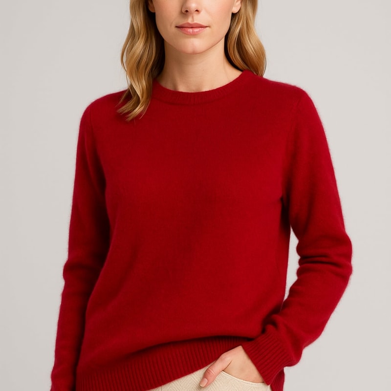Women's Cashmere Crew Neck Sweater | Maitland_1