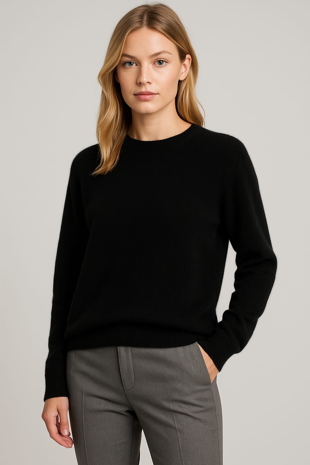 Women's Cashmere Crew Neck Sweater | Maitland_4