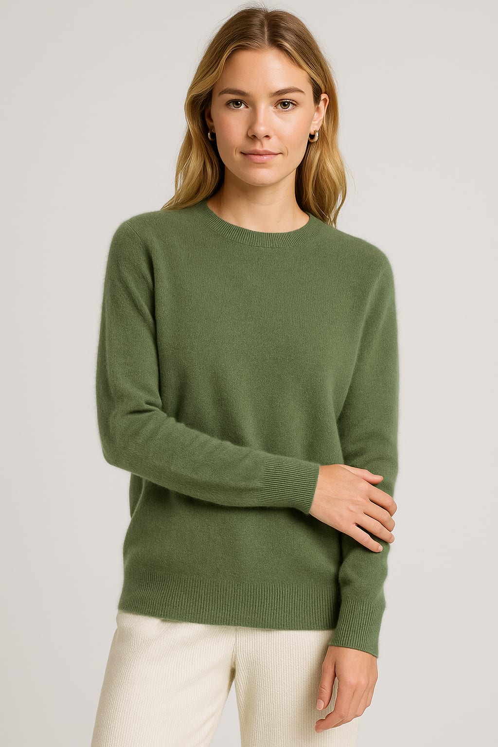 Women's Cashmere Crew Neck Sweater | Maitland_9