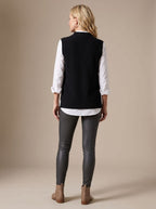 Women's Cable Knit Sweater Vest | Pemberley_6