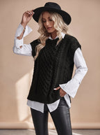 Women's Cable Knit Sweater Vest | Pemberley_8