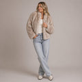 Women's Cropped Faux Fur Jacket | Sybil_1