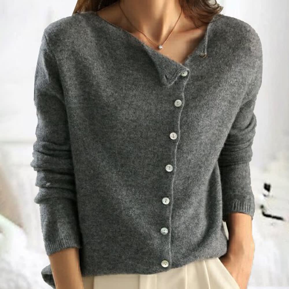 Women's Collared Button Front Cardigan | Mirabel_2