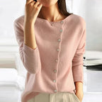 Women's Collared Button Front Cardigan | Mirabel_6