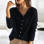 Women's Collared Button Front Cardigan | Mirabel_8