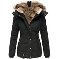 Women's Faux Fur Hooded Puffer Jacket | Cotesbach_1