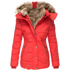 Women's Faux Fur Hooded Puffer Jacket | Cotesbach_2