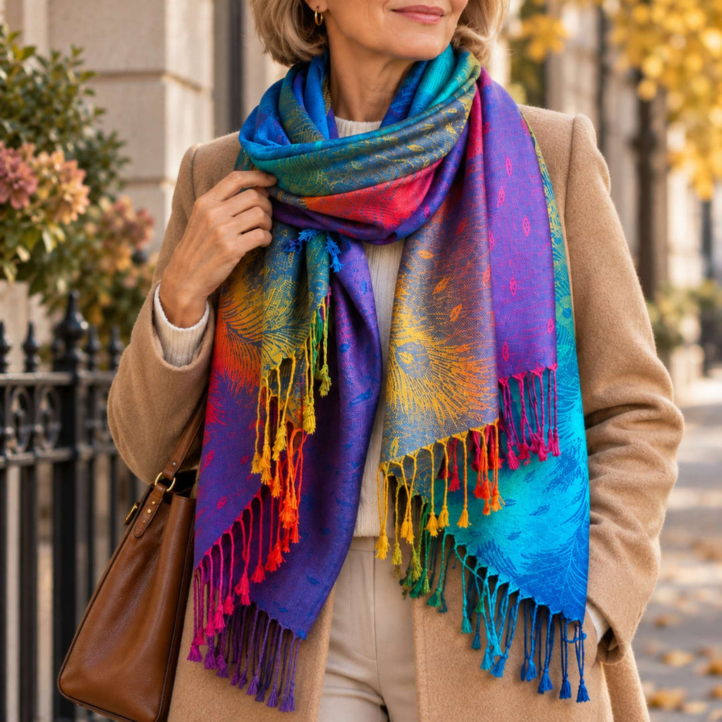 Women's Gradient Fringe Scarf | Isadora_2