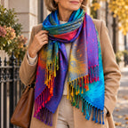 Women's Gradient Fringe Scarf | Isadora_2