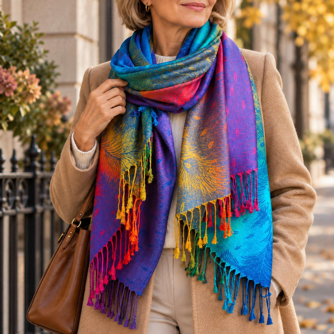 Women's Gradient Fringe Scarf | Isadora_2