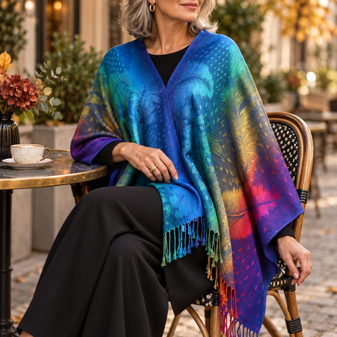 Women's Gradient Fringe Scarf | Isadora_3