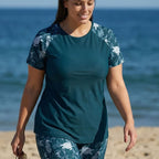 Women's Marine Print Short Sleeve Tankini Set | Bronwen_1