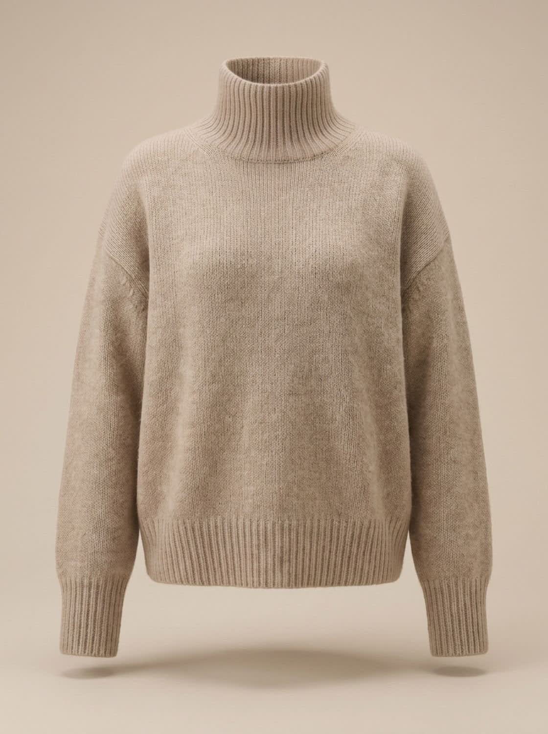 Women's Oversized Turtleneck Sweater | Elmsworth_5