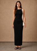 Women's Textured Sleeveless Maxi Dress | Delyth_1