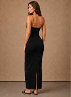 Women's Textured Sleeveless Maxi Dress | Delyth_2