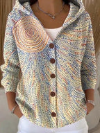 Women's Printed Hooded Cardigan | Marcella_6