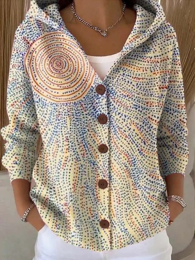 Women's Printed Hooded Cardigan | Marcella_6