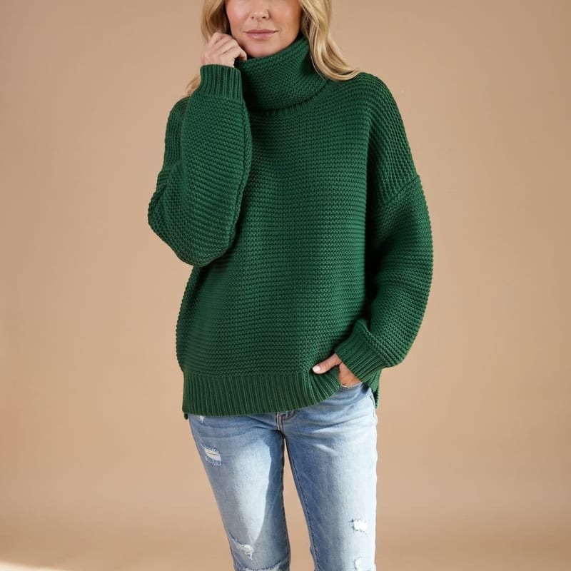 Women's Chunky Knit Turtleneck Sweater | Farrington_1