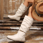 Women's Slouch Flat Mid Calf Boots | Adaline_7