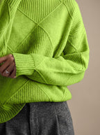Women's Geometric Knit Turtleneck Sweater | Winstanley_8