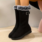 Women's Fur Trim Plush Lined Winter Boots | Lavinia_2