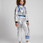 Women's Belted Metallic Astronaut Costume Jumpsuit | Whitmore_1