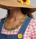 Women's Denim Pinafore Farmer Costume Set | Norwell_2
