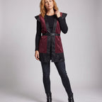 Women's Brocade Longline Belted Vest | Foxholme_1