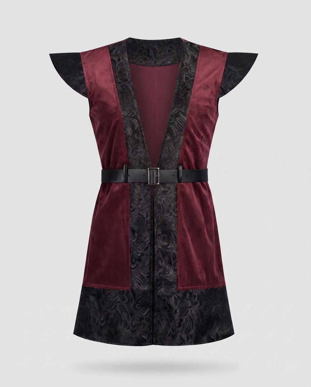 Women's Brocade Longline Belted Vest | Foxholme_5