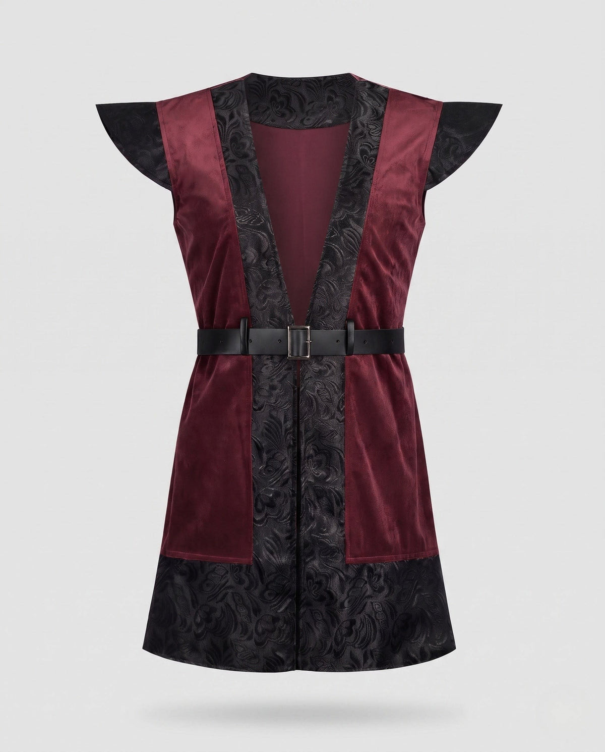 Women's Brocade Longline Belted Vest | Foxholme_5