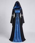 Women's Hooded Star Print Witch Costume Dress | Quainton_4