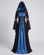 Women's Hooded Star Print Witch Costume Dress | Quainton_4