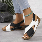 Women's Orthopedic Cushioned Wedge Sandals | Ione_10