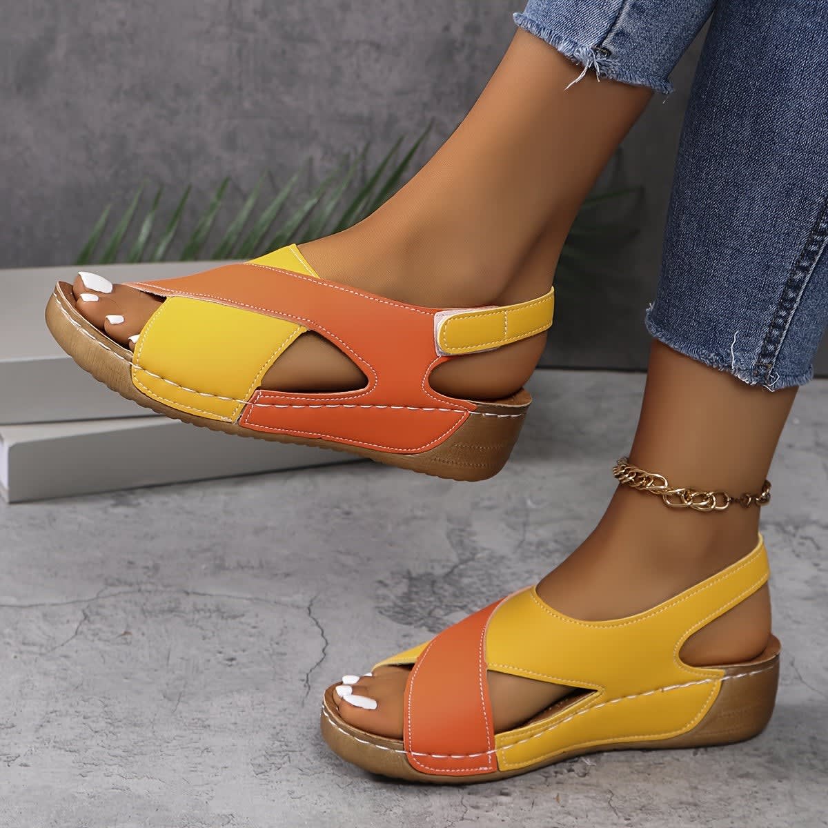 Women's Orthopedic Cushioned Wedge Sandals | Ione_6