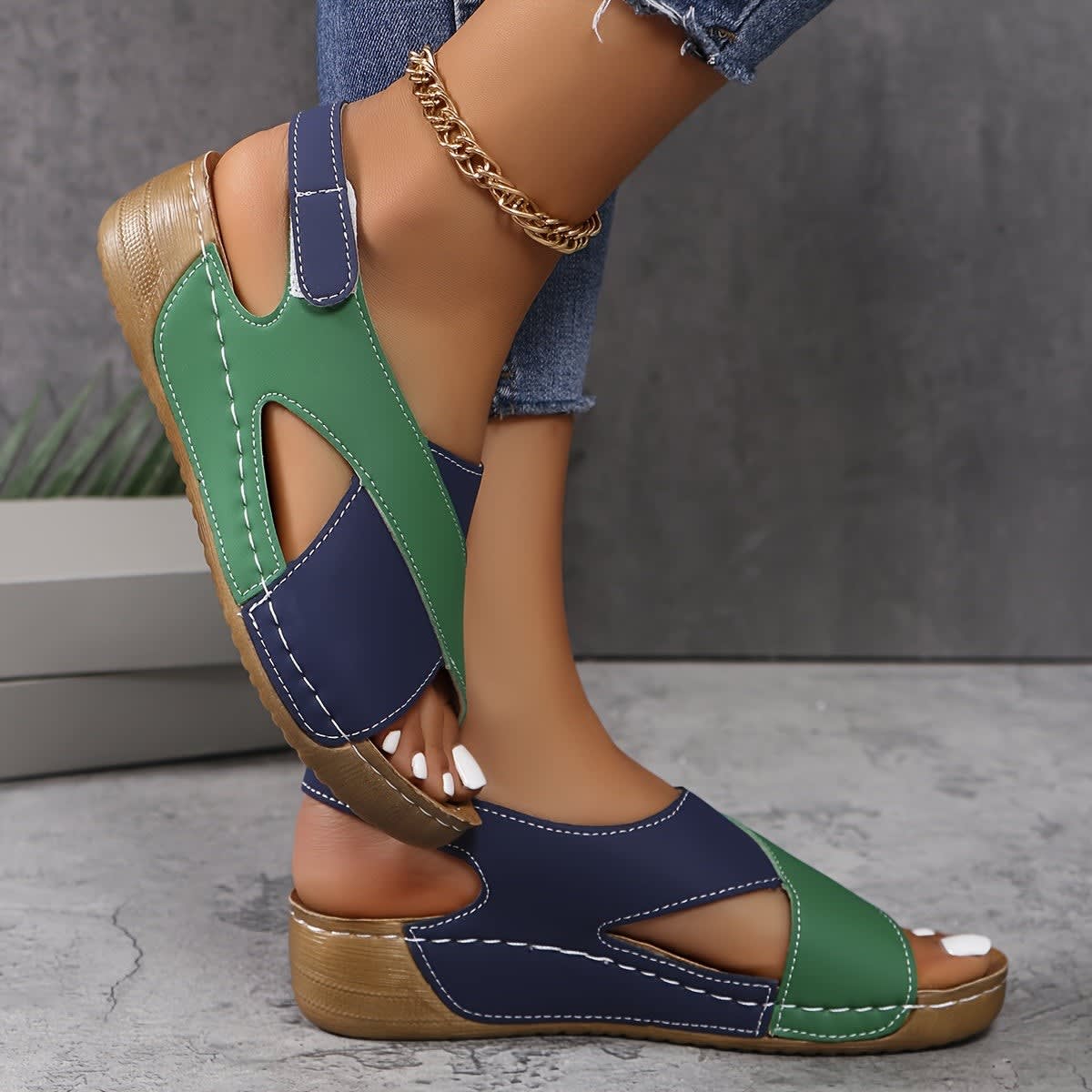 Women's Orthopedic Cushioned Wedge Sandals | Ione_7