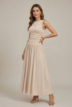 Women's Ruched Sleeveless Maxi Dress | Ione_6