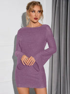 Women's Backless Sparkle Mini Dress | Arabella_3