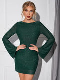 Women's Backless Sparkle Mini Dress | Arabella_7