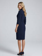 Women's Belted Wrap Midi Dress | Katherine_13