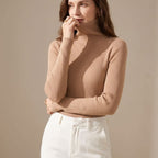 Women's Stretch Ribbed Turtleneck Top | Haverleigh_1