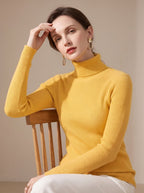 Women's Stretch Ribbed Turtleneck Top | Haverleigh_10